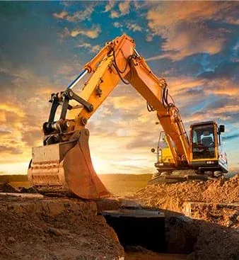 Construction equipment in action